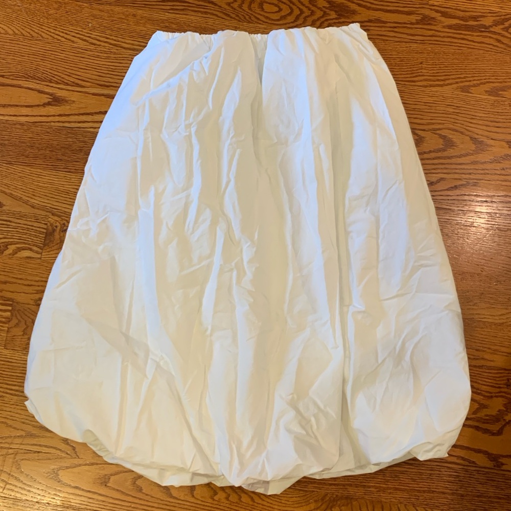 Zara White Midi Bubble Skirt Women’s